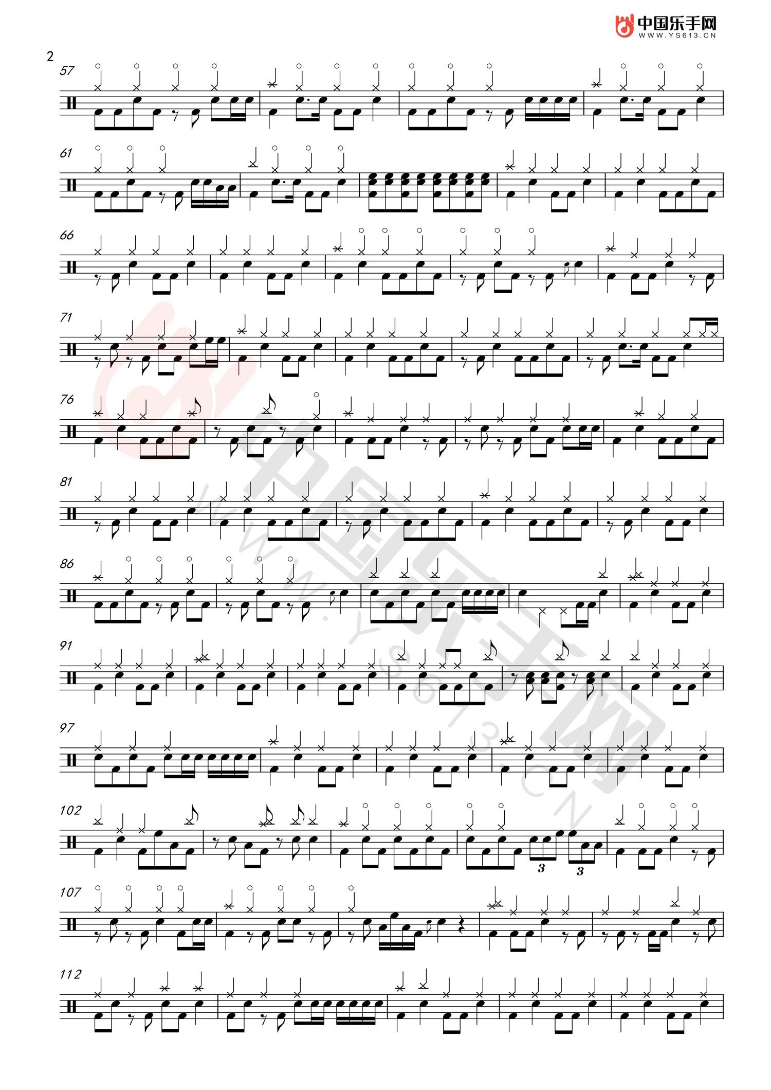 Butterfly架子鼓谱2-Mr.mo